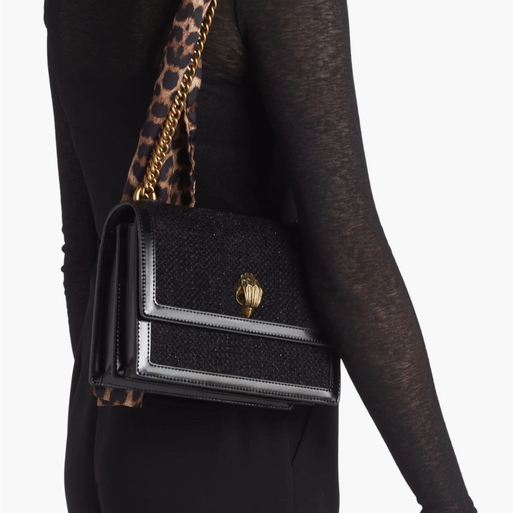 Kurt Geiger London Shoreditch Crossbody Bag - Black and Gold